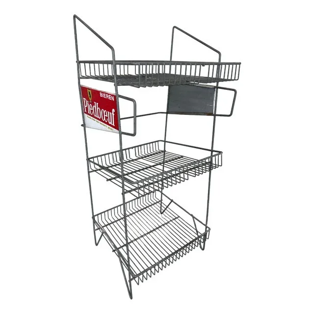 Vintage Industrial Rack with Wire Structure