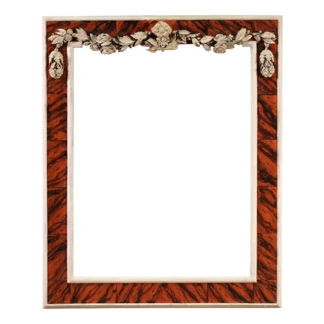 Vintage Italian Lacquered and Painted Frame, 1970