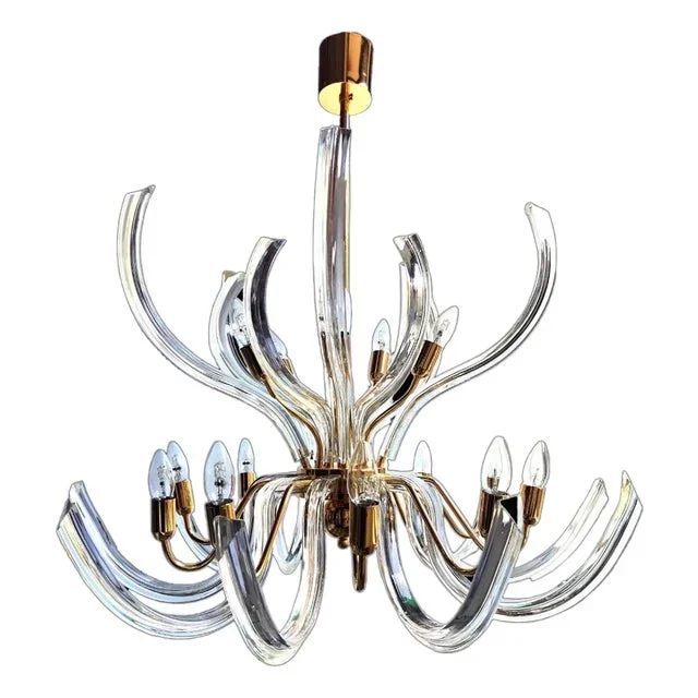 Vintage Italian Murano Glass Chandelier, 1970s