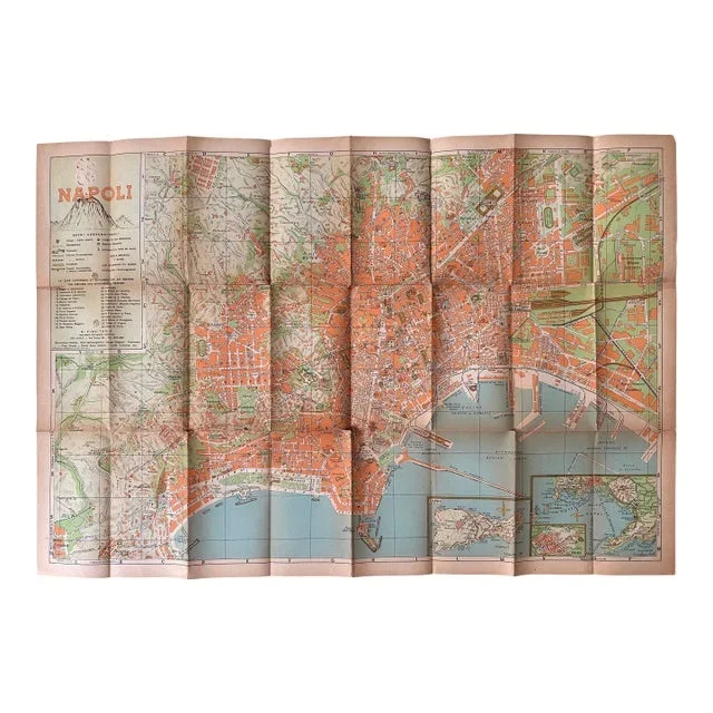 Vintage Map of Naples Italy