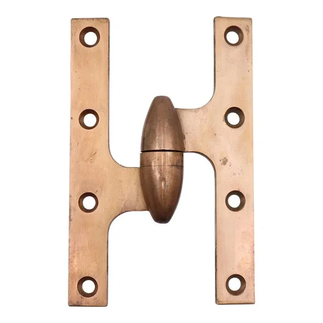 Vintage McKinney 6 X 3.875 In. Brass Left Olive Door Hinge