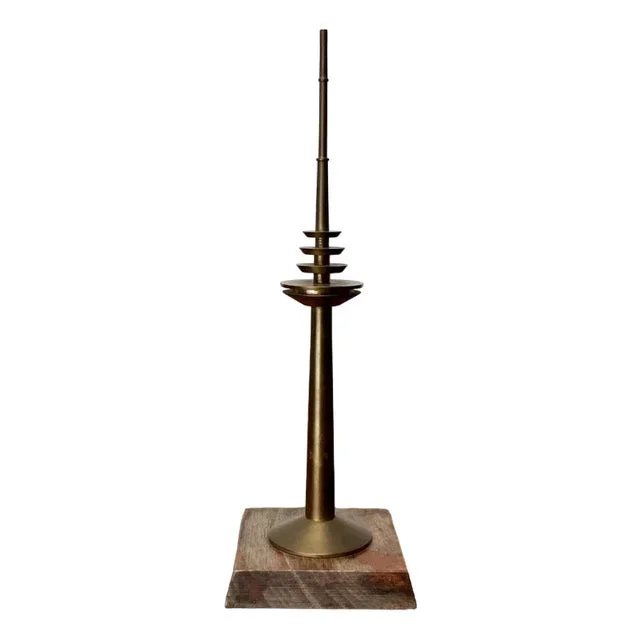 Vintage Metal Hamburg Telemichel TV Tower Model, 1970s