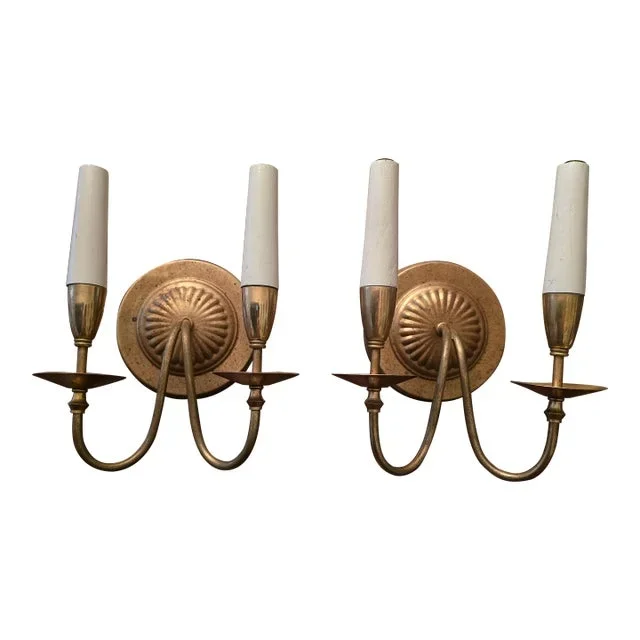 Vintage Mid-Century Tommi Parzinger Style Sconces – a Pair