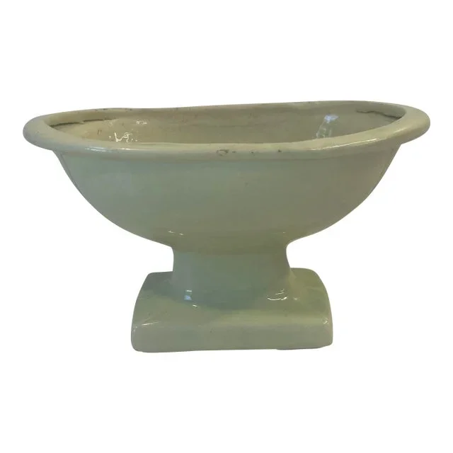 Vintage Mint Green Mid Century Planter