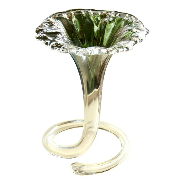 Vintage Murano Glass Flower Vase, 1970s