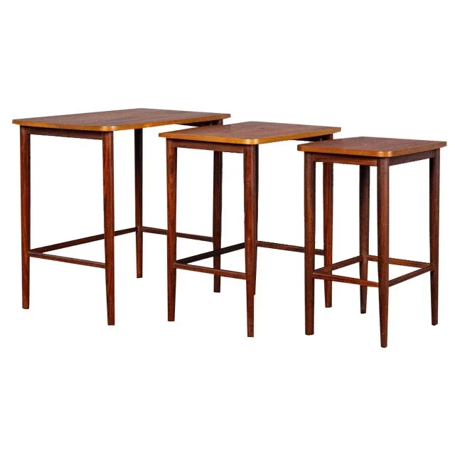 Vintage Nesting Tables, Set of 3