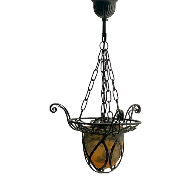 Vintage Pendant in Glass, 1930s