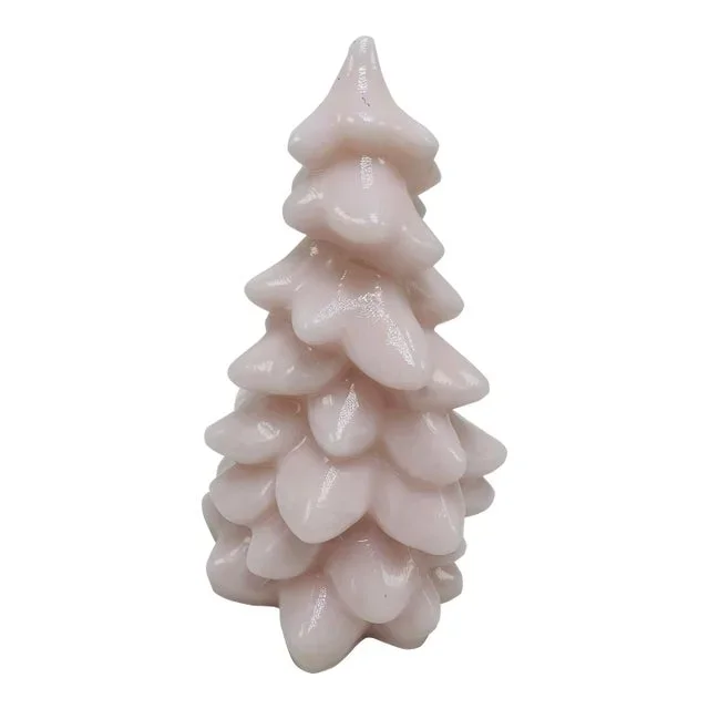 Vintage Pink Art Glass Christmas Tree
