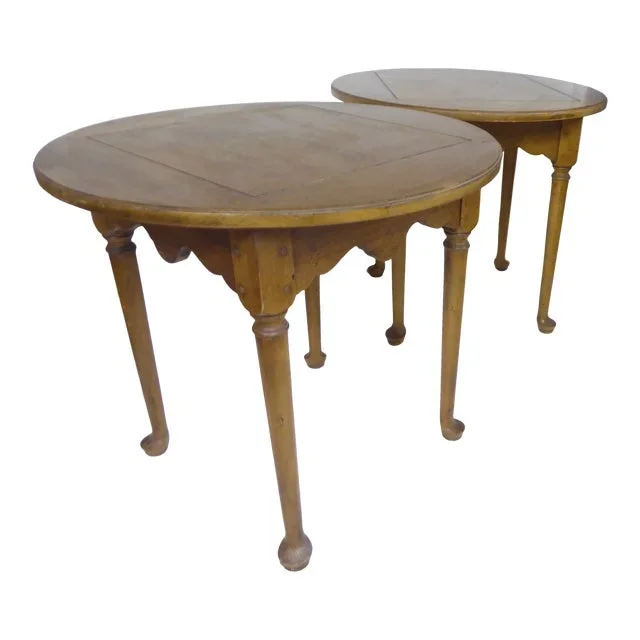 Vintage Queen Anne Style Tables – a Pair