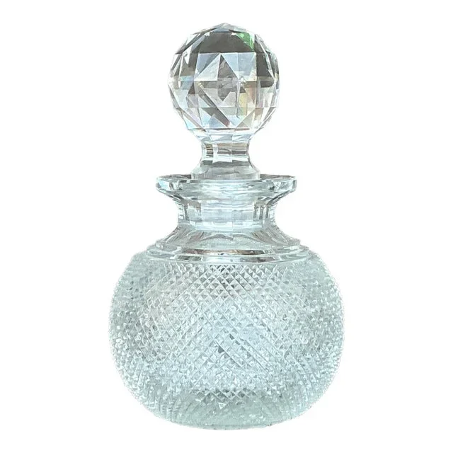 Vintage Regency Cut Small Crystal Decanter