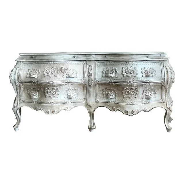 Vintage Regency Washed Bombe Double Dresser