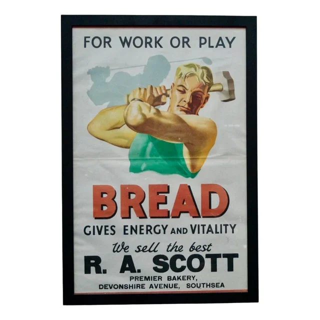 Vintage Scotts Bakery Advertising Poster, 1920s