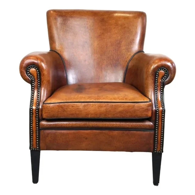 Vintage Sheep Leather Armchair