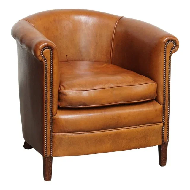 Vintage Sheepskin Club Armchair