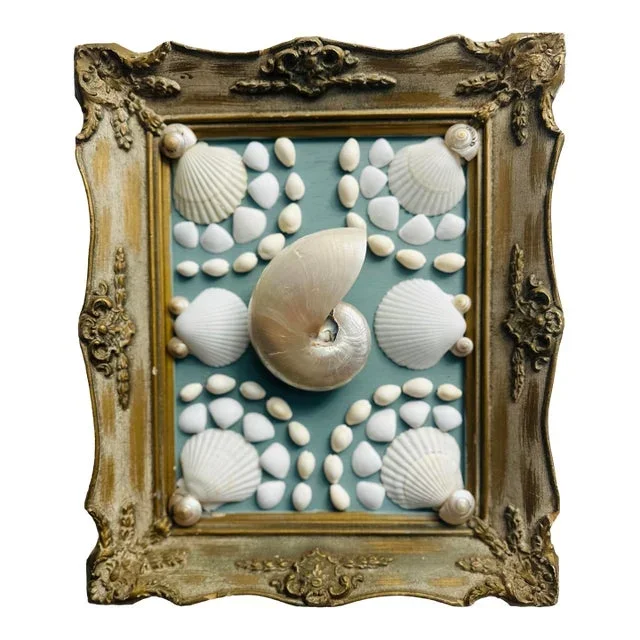 Vintage Shell Art Wall Sculpture