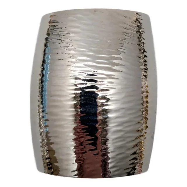 Vintage Signed Napier Silvertone Wavy Wide Cuff Bracelet, 1976