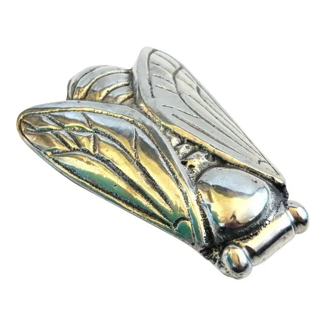Vintage Silver Fly Paperweight