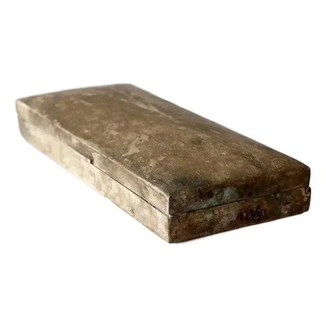 Vintage Silver-Plated Box With Patina