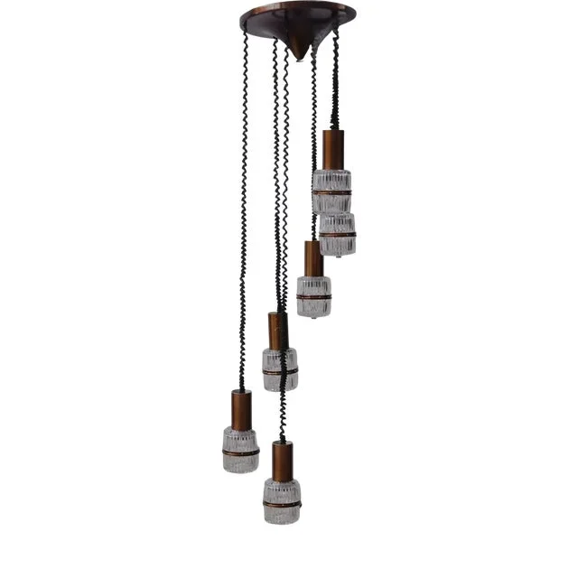 Vintage Six-Light Pendant, 1970s