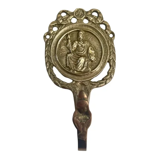 Vintage Solid Brass Classical Motif Wall Hook