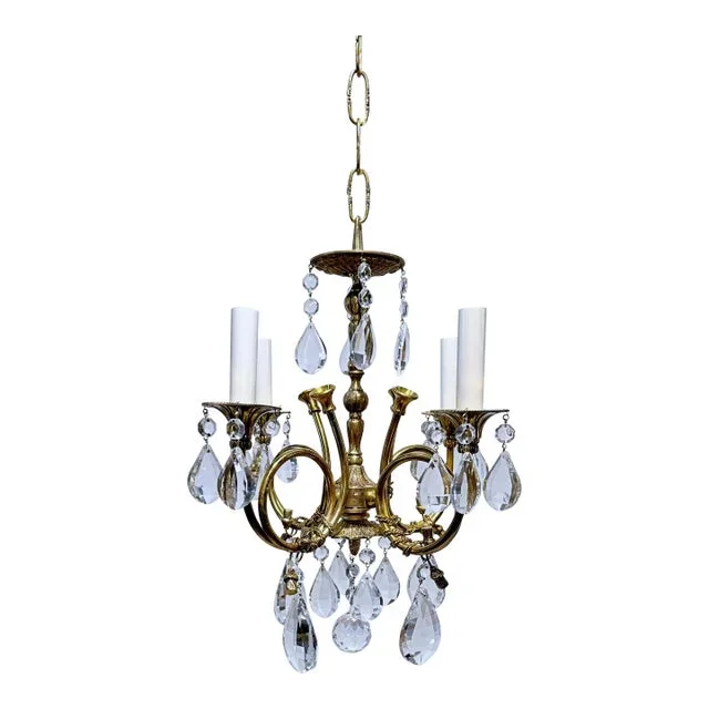 Vintage Spanish Bronze Chandelier