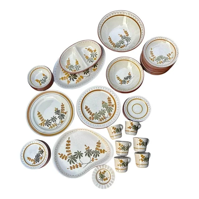 Vintage Stangl “Golden Blossom” Pottery Dinnerware Set – A Set of 52 Pieces