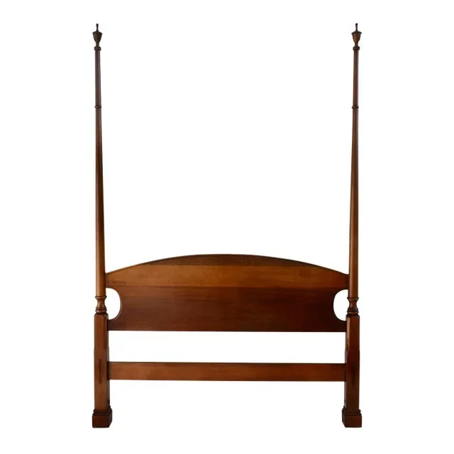 Vintage Statton Solid Mahogany Full Size High Poster Headboard