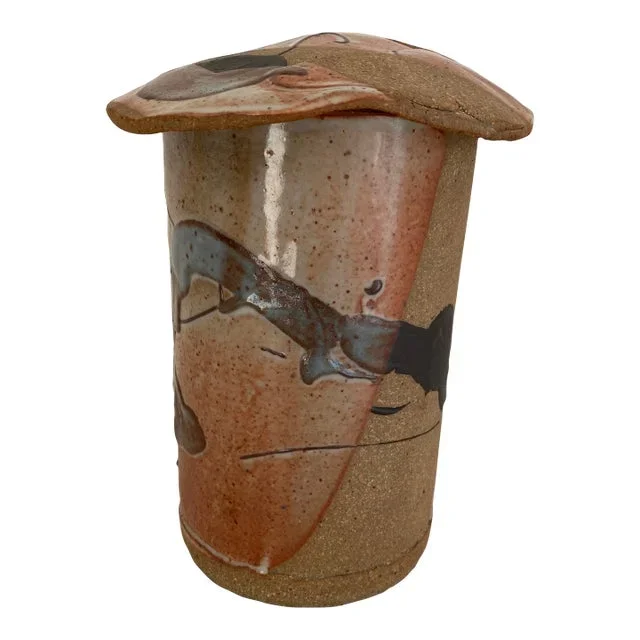 Vintage Studio Pottery Large Vase With Lid