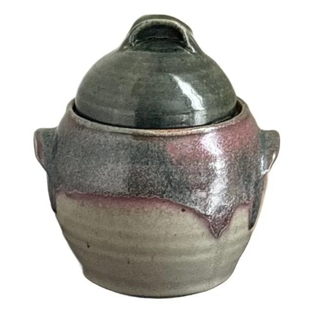 Vintage Studio Stoneware Jar W/Lid