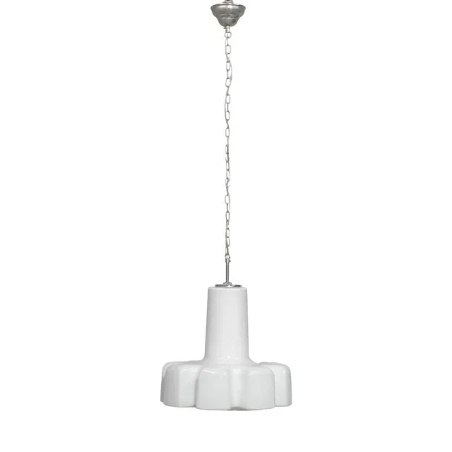 Vintage Swedish Glass Pendant Lamp by Helena Tynell for Flygsfors, 1960s