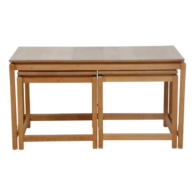 Vintage Tables in Oak by Kurt Østervig, 1960s, Set of 3