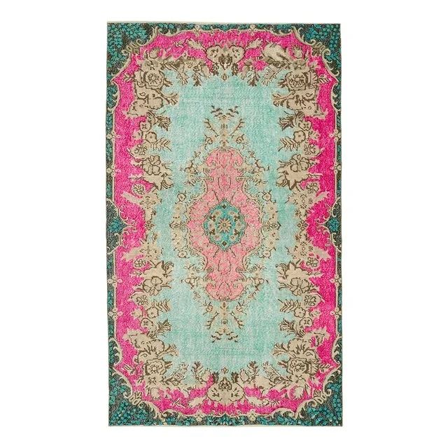 Vintage Turkish Hand Carved Rug