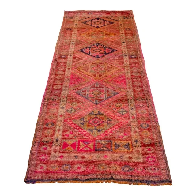 Vintage Turkish Hand-Knotted Short Runner Rug – 2′11″ × 7′9″