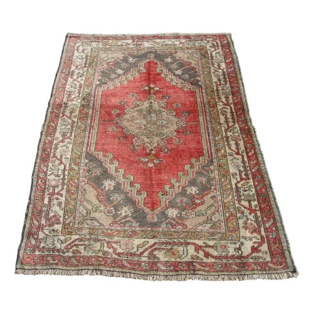 Vintage Turkish Handmade Wool Kilim Rug