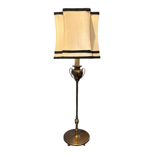 Vintage Urn Lamp With Custom Shade