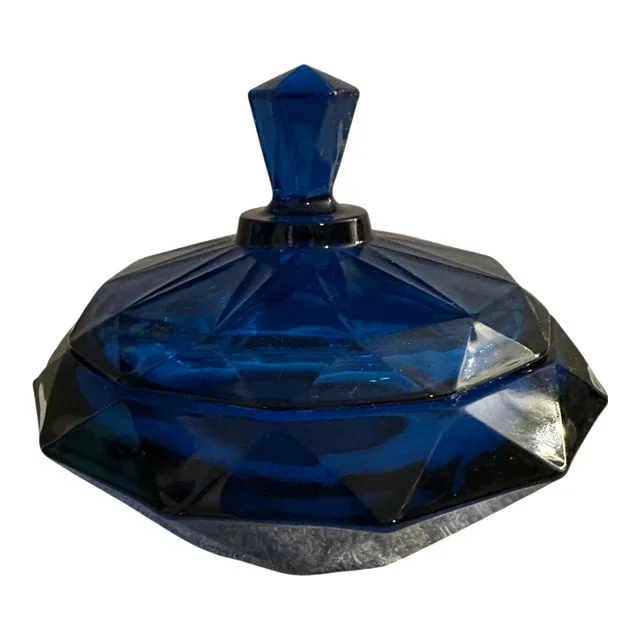 Vintage Viking Glass Covered Candy Dish