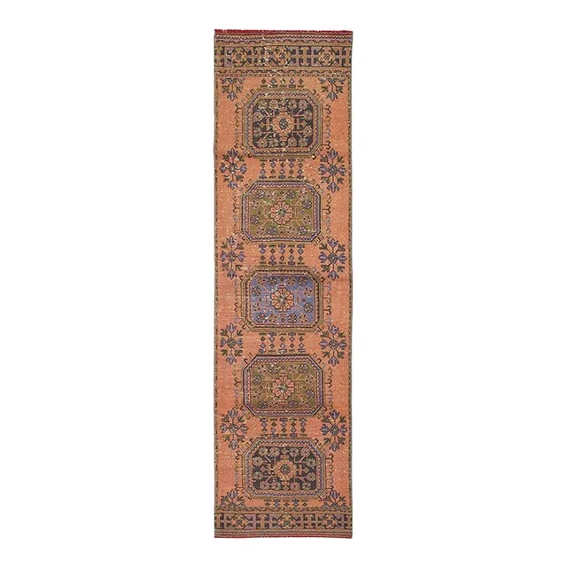 Vintage Washed Out Decorative Runner Rug – 2`11″ X 11`6″