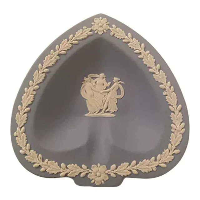Vintage Wedgwood Spade Tray White on Pale Blue