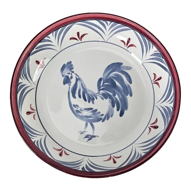 Vintage Williams-Sonoma Country Rooster Bowl Serving Bowl