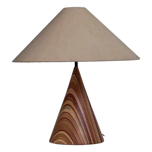 Vintage Wooden Lamp, 1970s