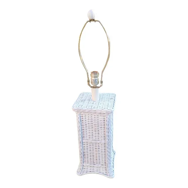 Vintage Woven Wicker Rattan Lamp