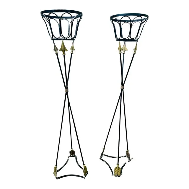 Vintage Wrought Iron Plant Stands