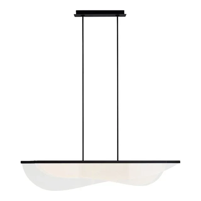 Visual Comfort Modern Nyra 60 Linear Suspension LED Nightshade Black