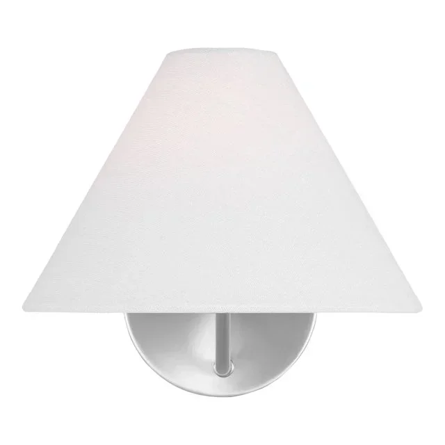 Visual Comfort Studio Burke 1-Light Sconce in Brushed Steel Silver
