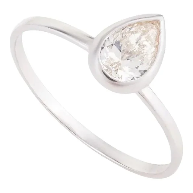 VRJewels Pear Cut Diamond Ring 18k Size 7