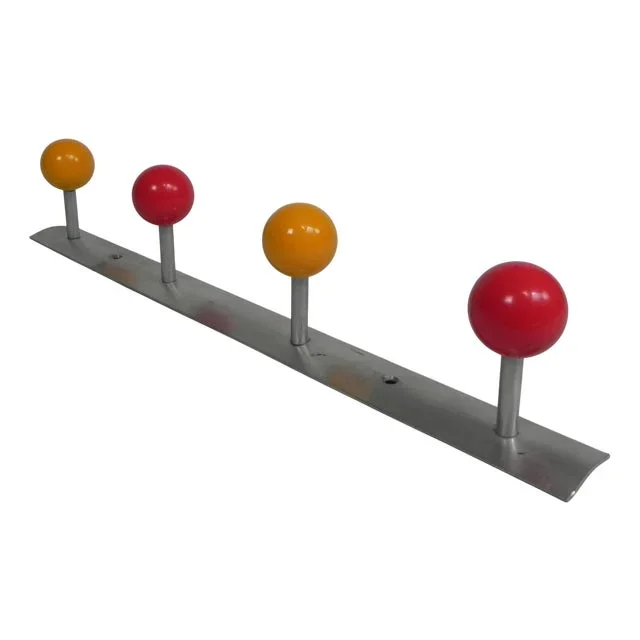 Wall Coat Rack with Colored Balls, 1950s