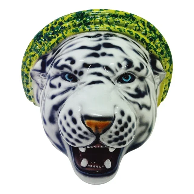 Wall Shelf White Tiger in Ceramic by Ceramiche Boxer