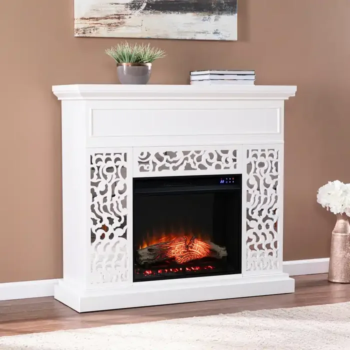 Wansford Contemporary Electric Fireplace W/ Touch Screen Control Panel