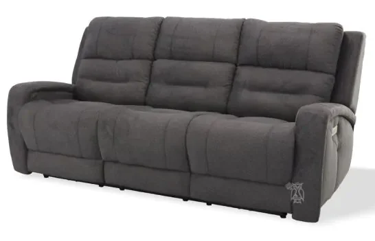 Washington Power Reclining Sofa with Power Tilt Headrest & Lumbar in Easy to Clean Fabric