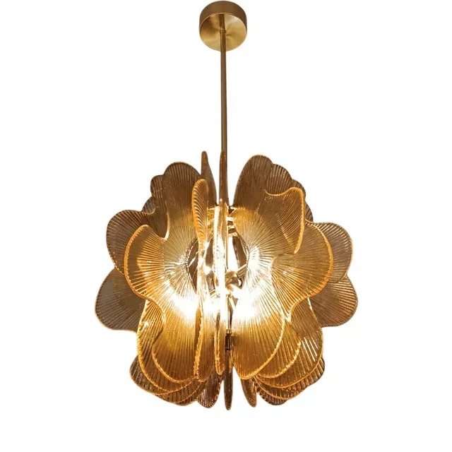 Wavy Golden Plate Ceiling Lamp